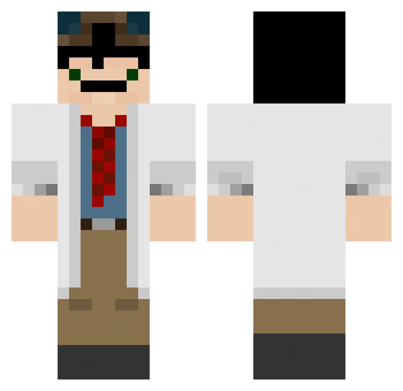 Bolato_ Minecraft skin, front and back view