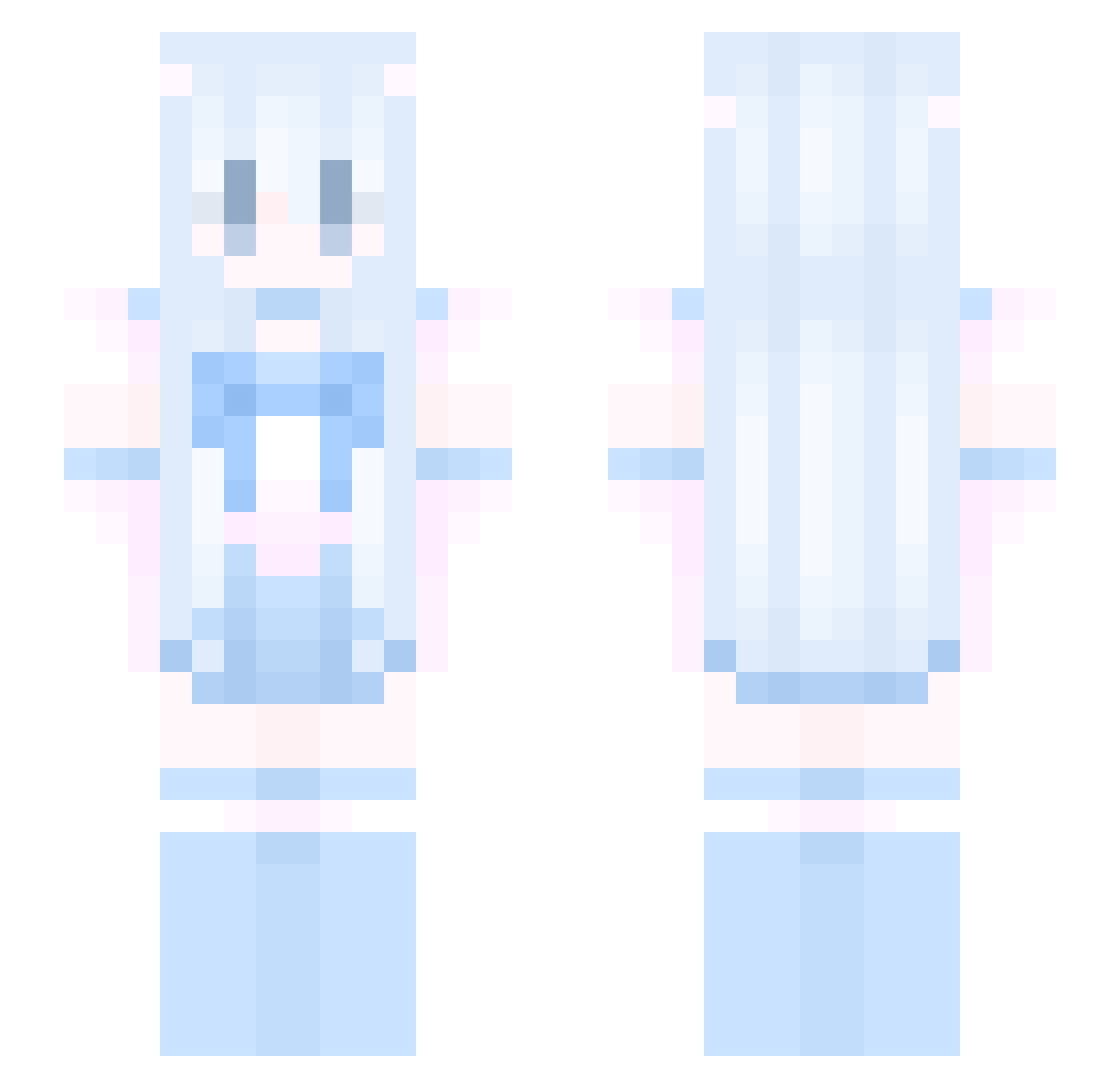 Colapoola Minecraft skin, front and back view