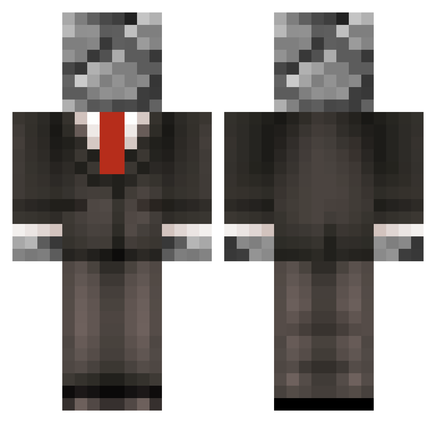 FranzPoppyseed Minecraft skin, front and back view