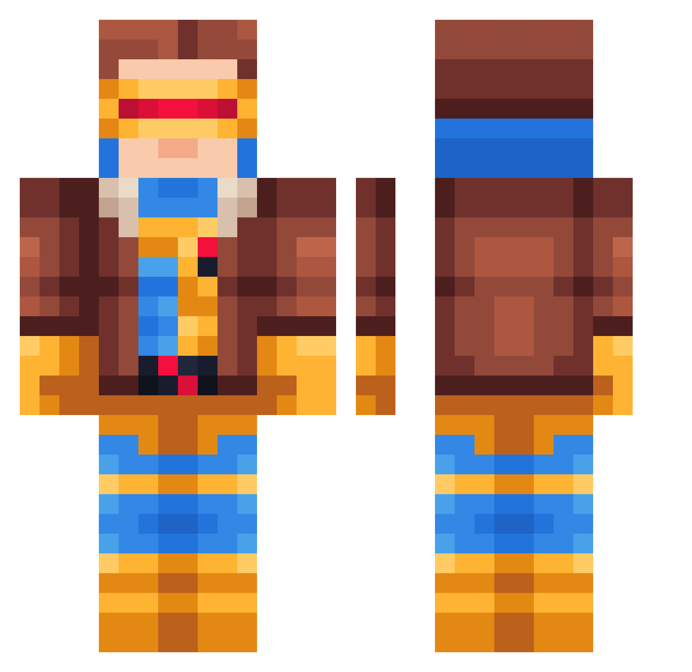 glasspopinski Minecraft skin, front and back view