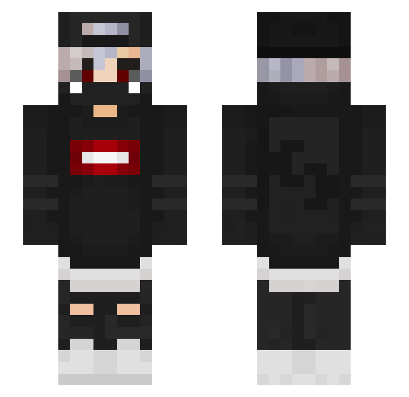 xD_NeJK Minecraft skin, front and back view