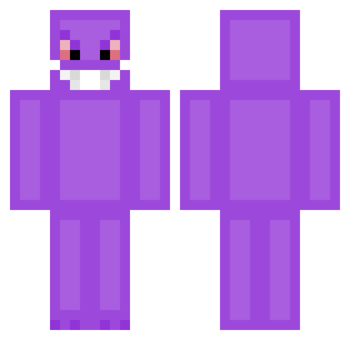 Xoo00o0o0o Minecraft skin, front and back view