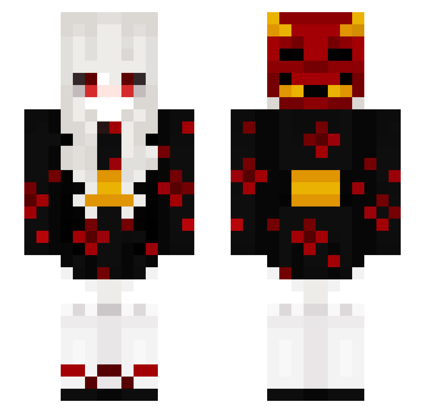 _Tktb Minecraft skin, front and back view