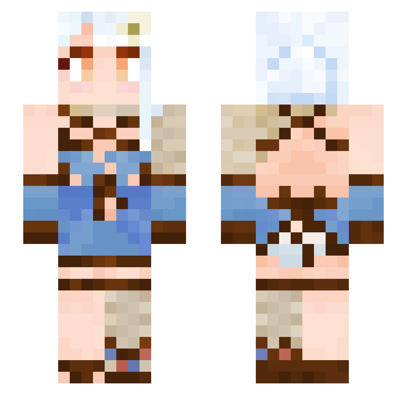 Turtle6789 Minecraft skin, front and back view