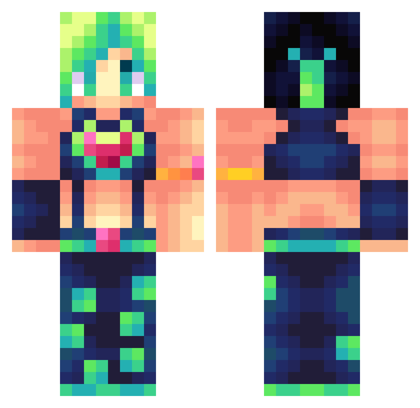 leopeep_ Minecraft skin, front and back view