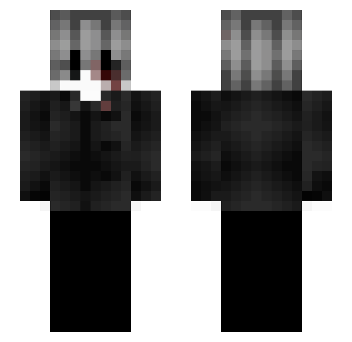 lovdeep Minecraft skin, front and back view