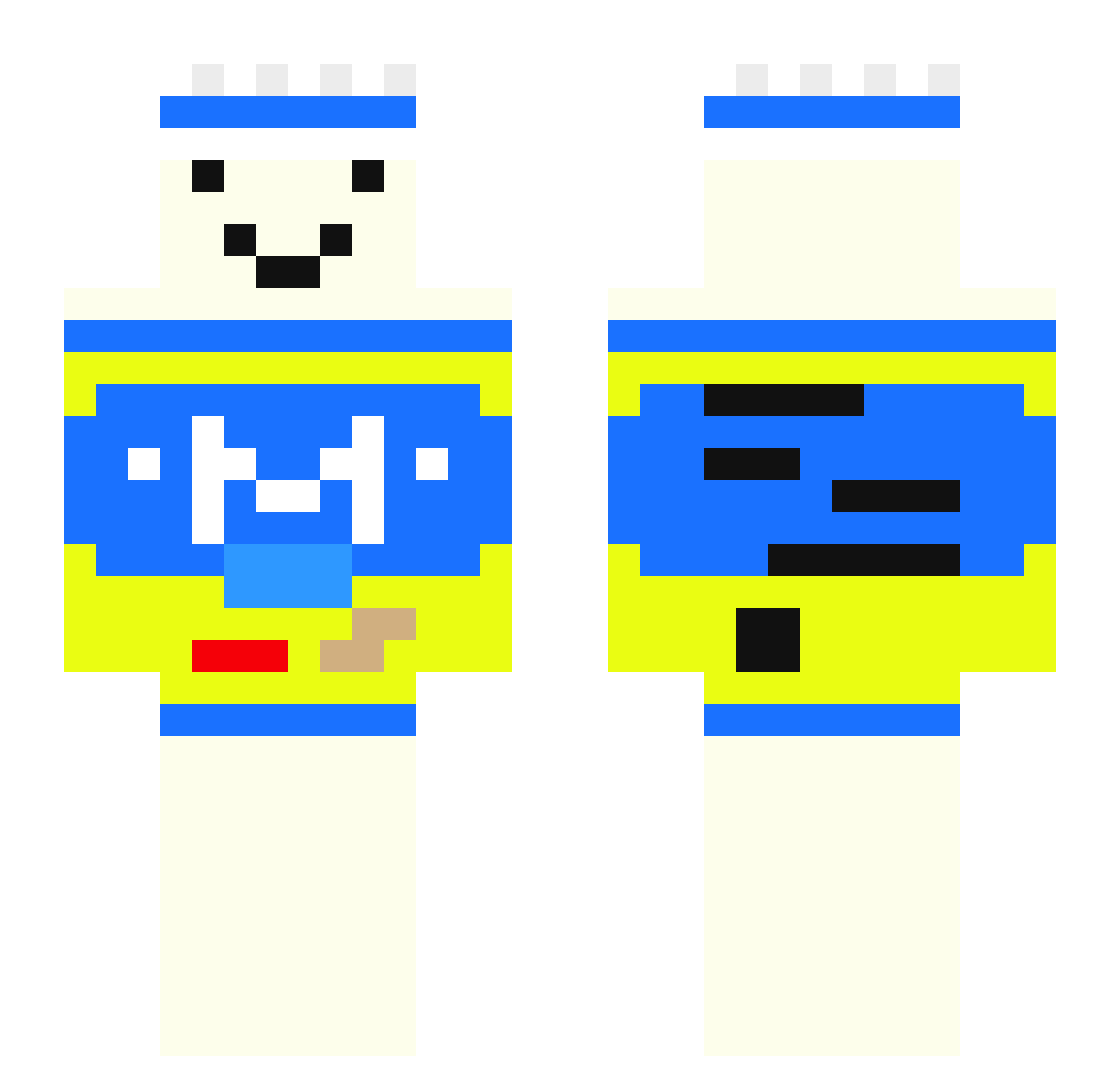 mayonaizzze Minecraft skin, front and back view