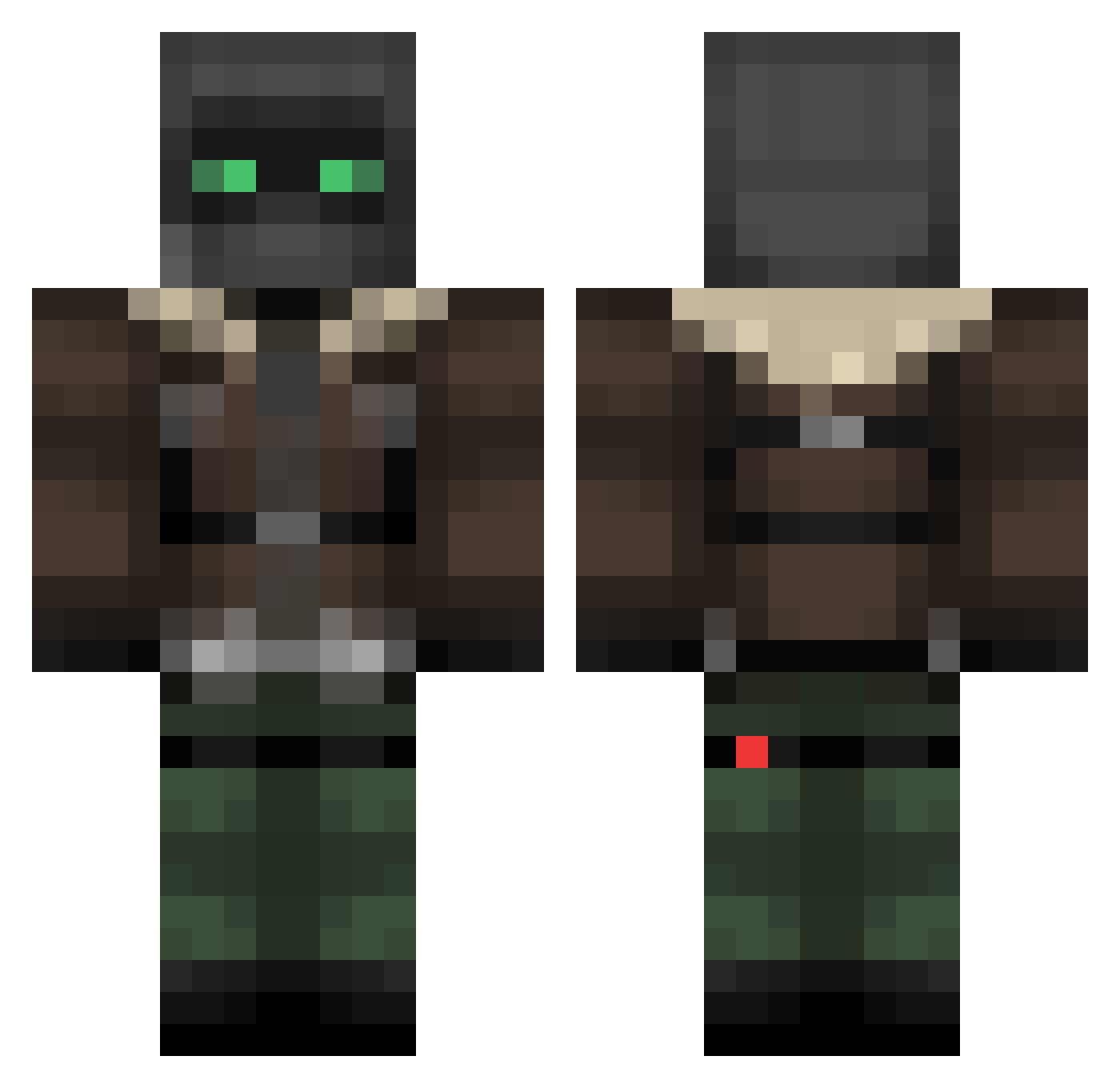 Bird251 Minecraft skin, front and back view