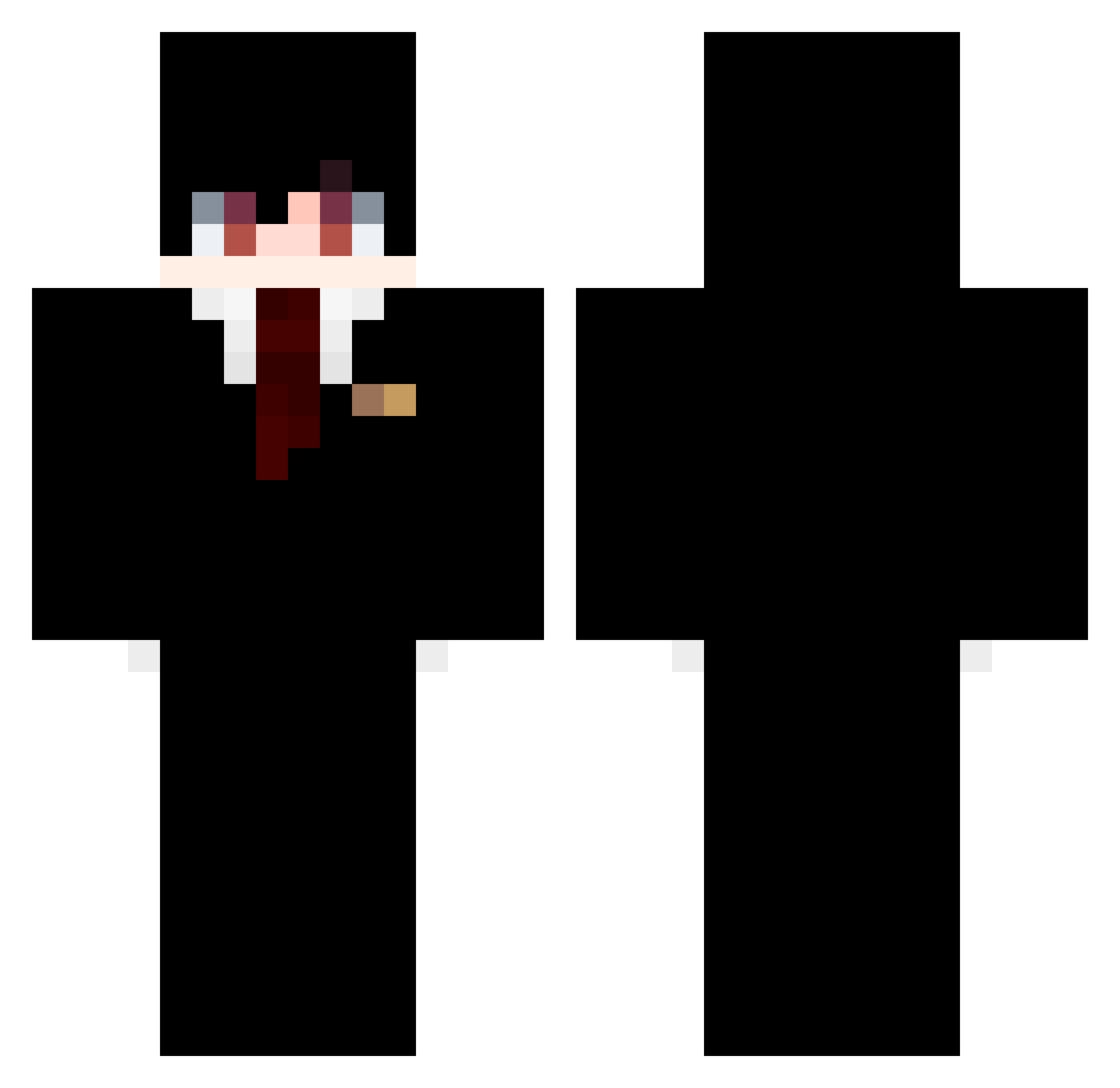 Gant1k Minecraft skin, front and back view