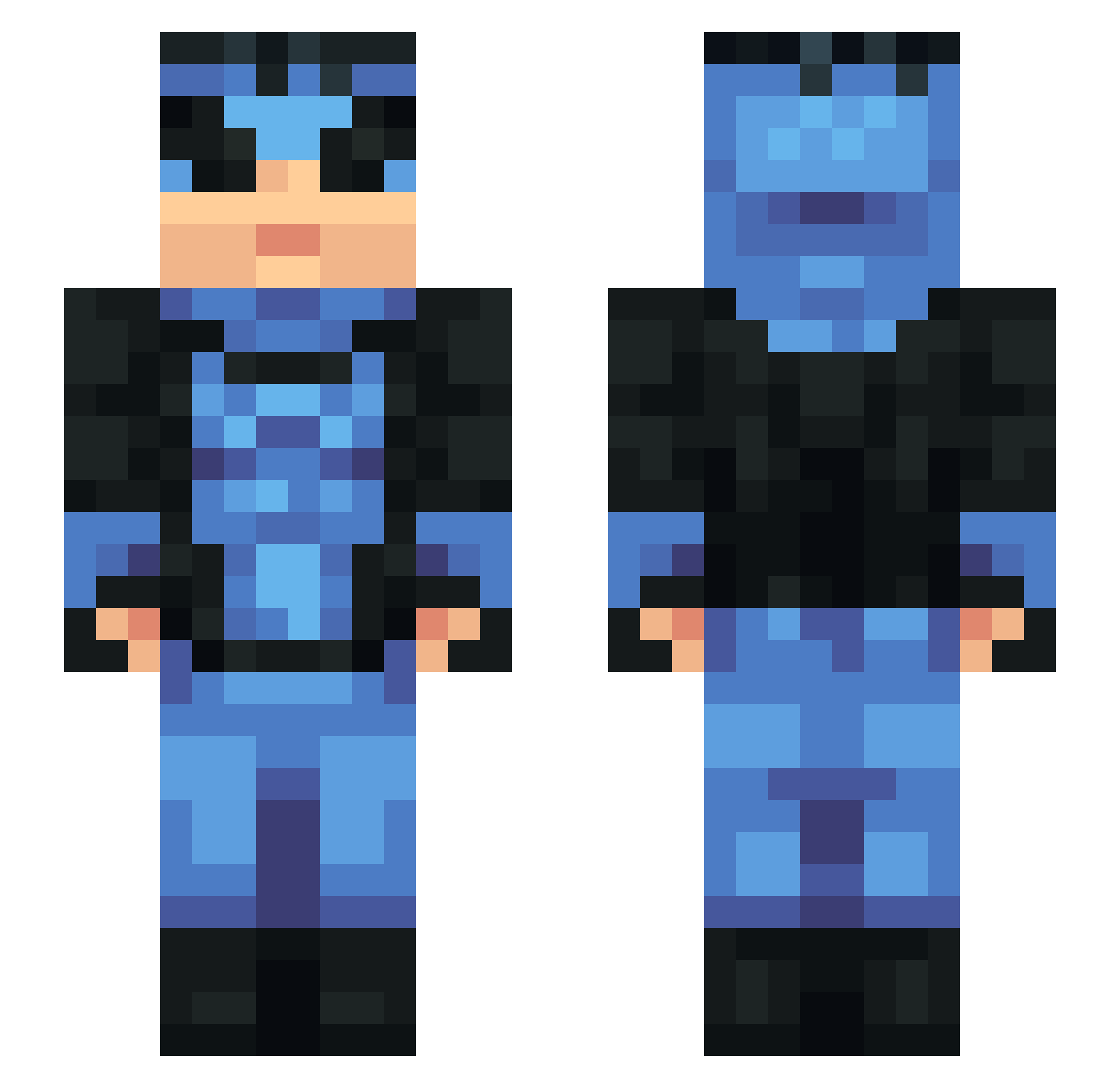 bliss2 Minecraft skin, front and back view