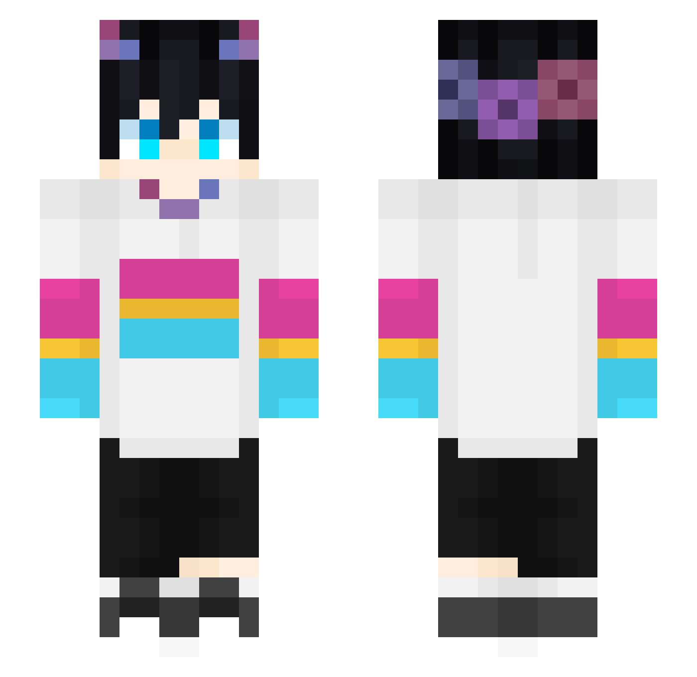 Mramdon Minecraft skin, front and back view
