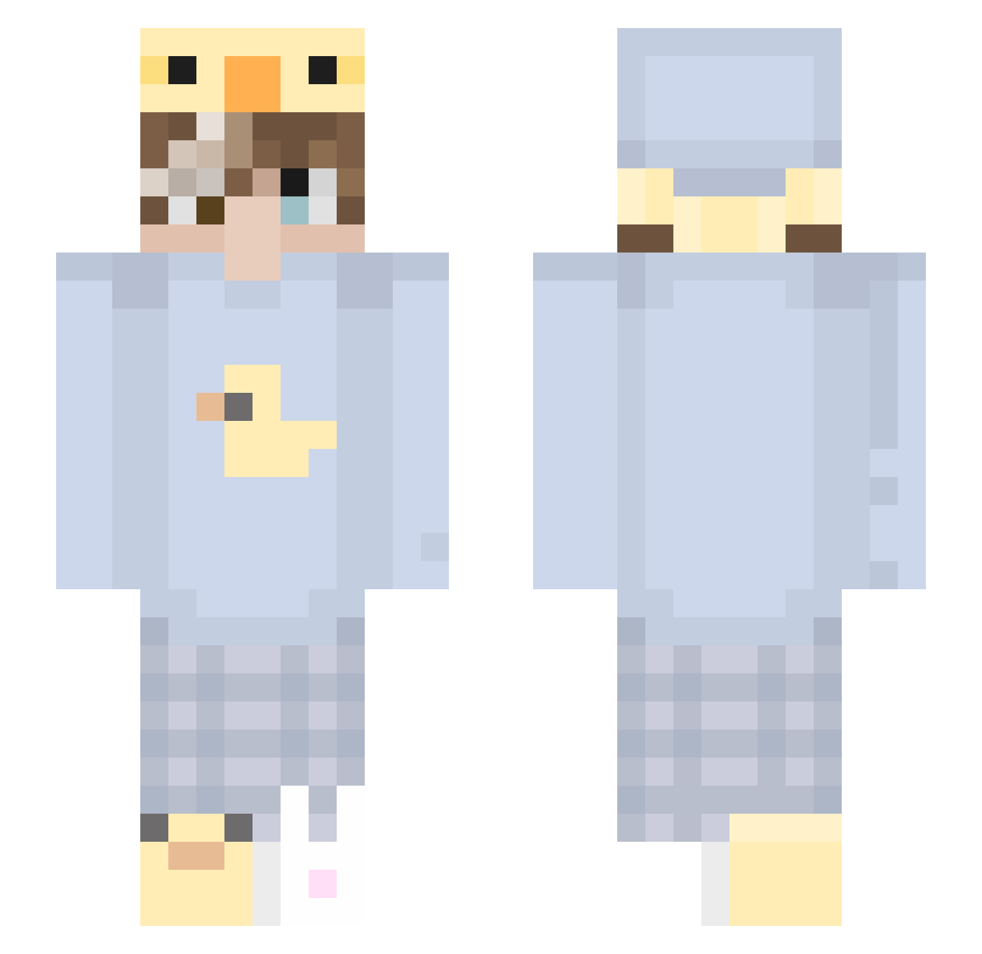 Andrej2004 Minecraft skin, front and back view