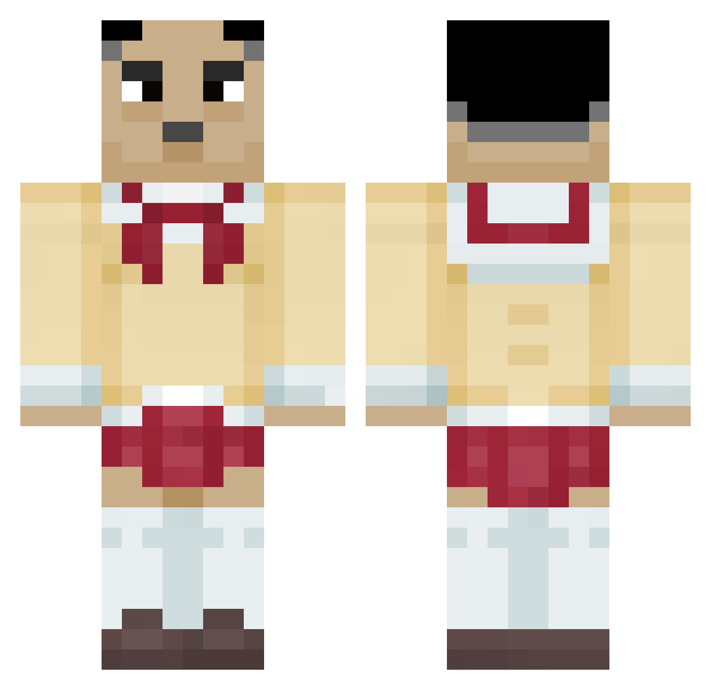LEXOSXPRINE Minecraft skin, front and back view