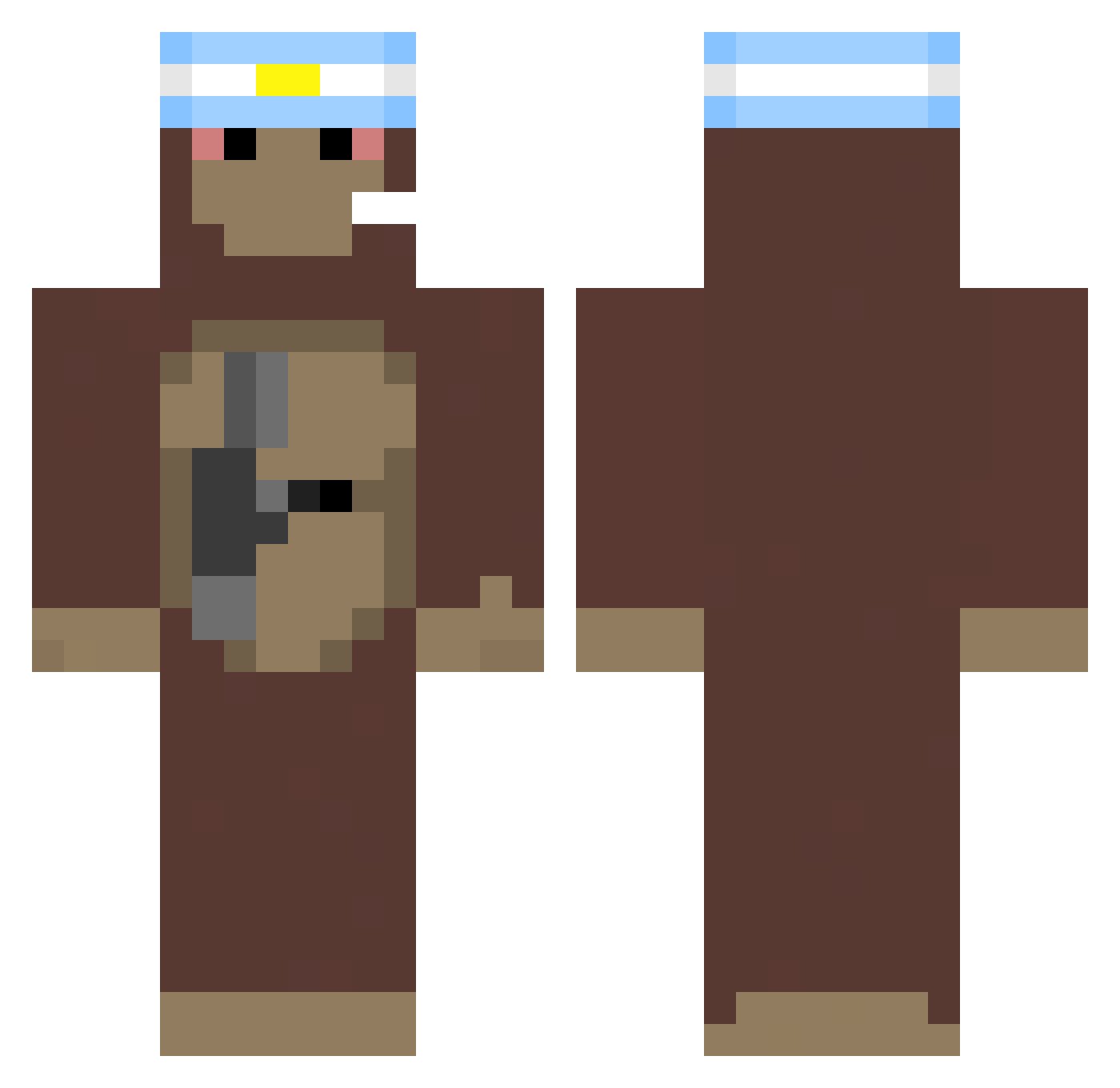 Willx Minecraft skin, front and back view