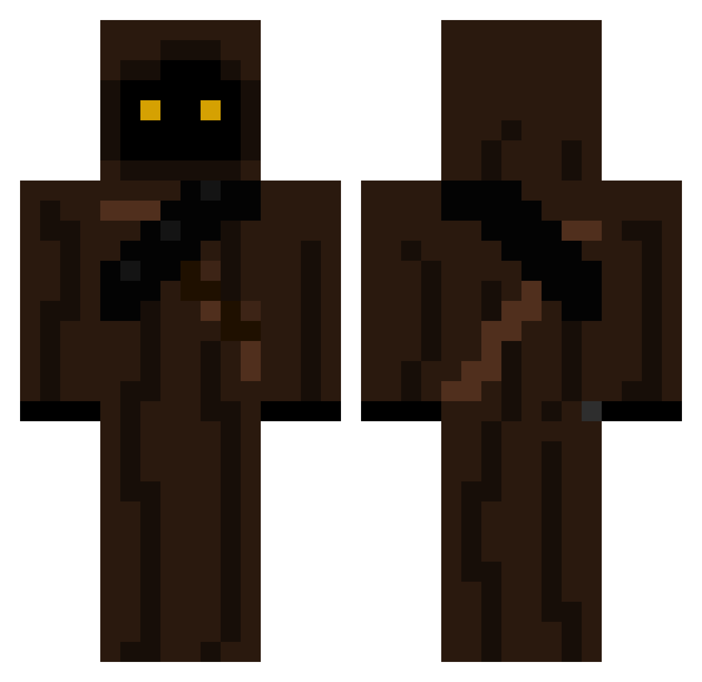 Rudyy007 Minecraft skin, front and back view