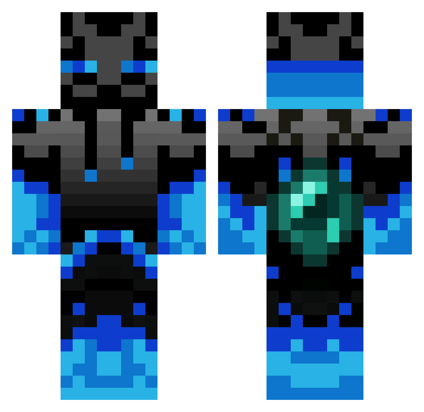 drilledbylkd Minecraft skin, front and back view