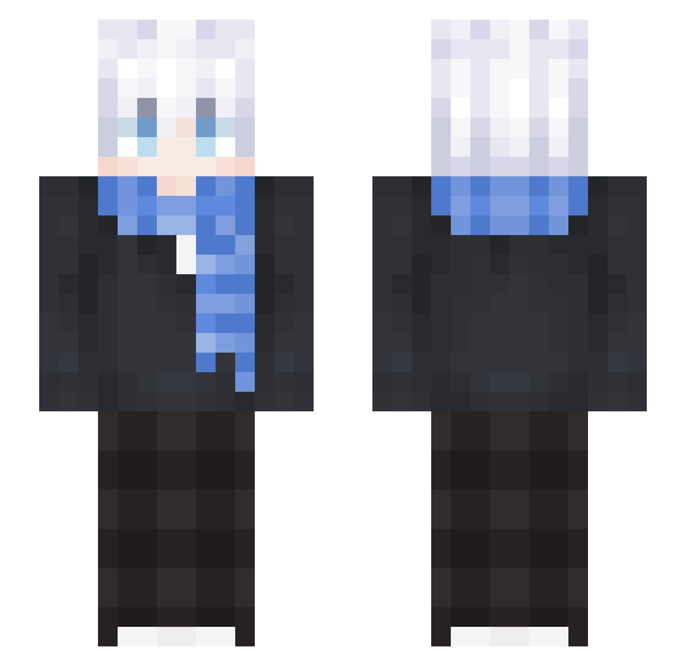 zVoltyk Minecraft skin, front and back view
