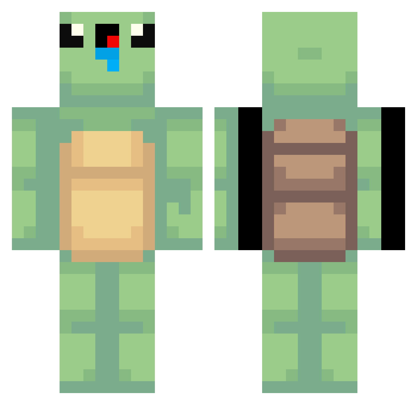 Jingoism Minecraft skin, front and back view