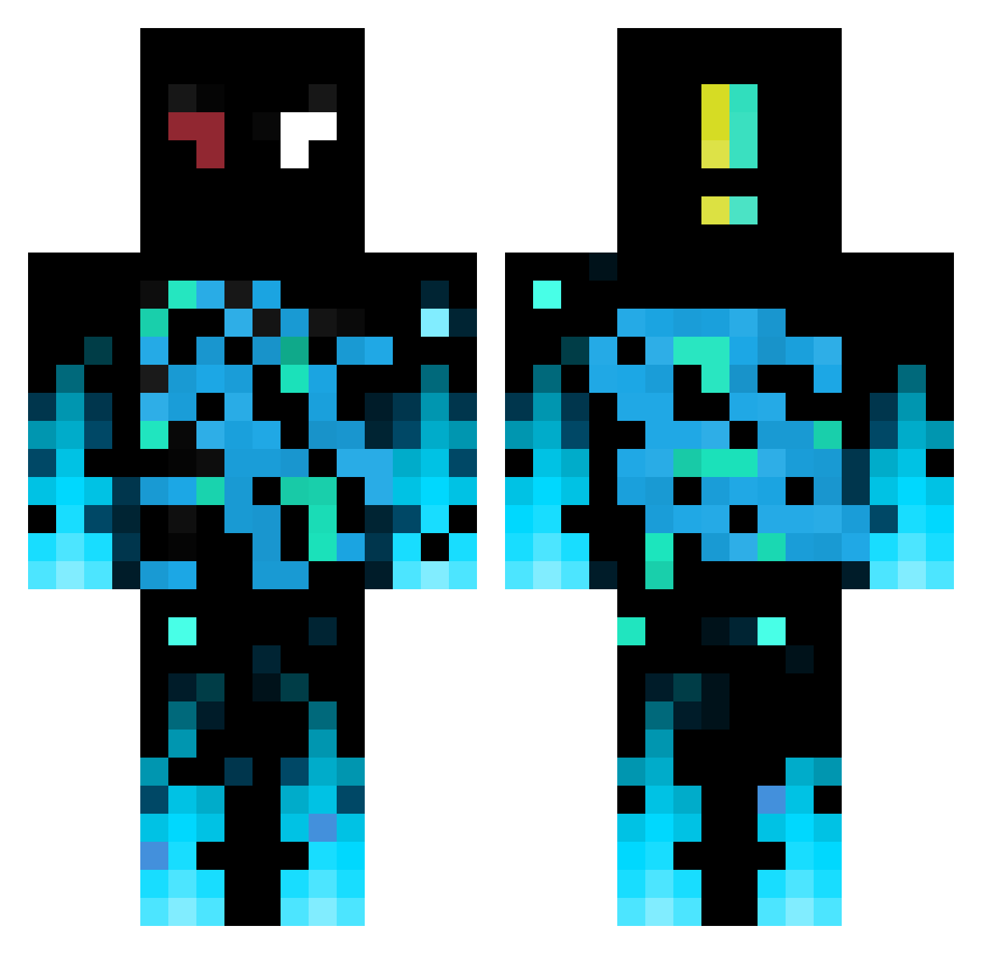 Brokkol1mannen Minecraft skin, front and back view