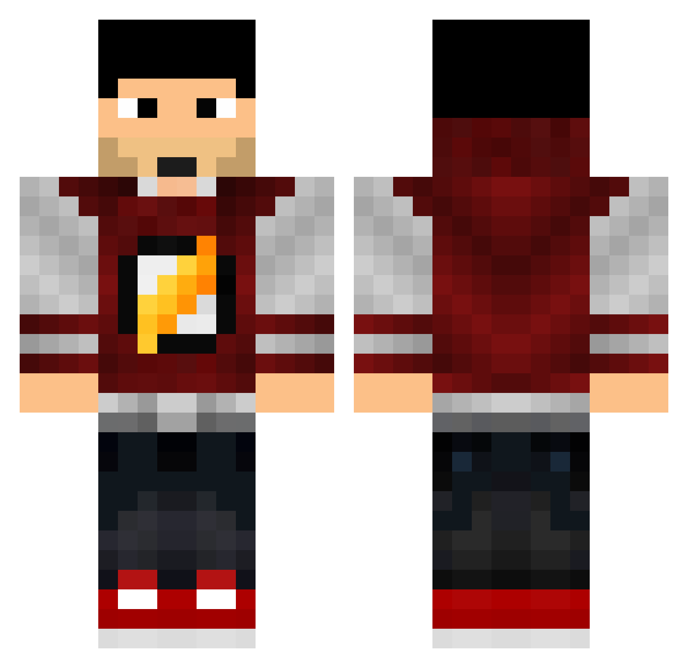 paroxetina20mg Minecraft skin, front and back view
