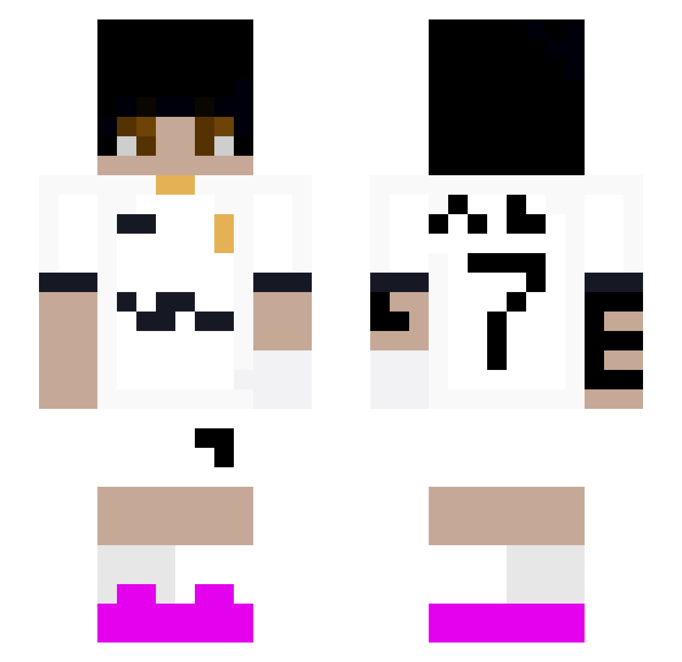 ImAlexn Minecraft skin, front and back view