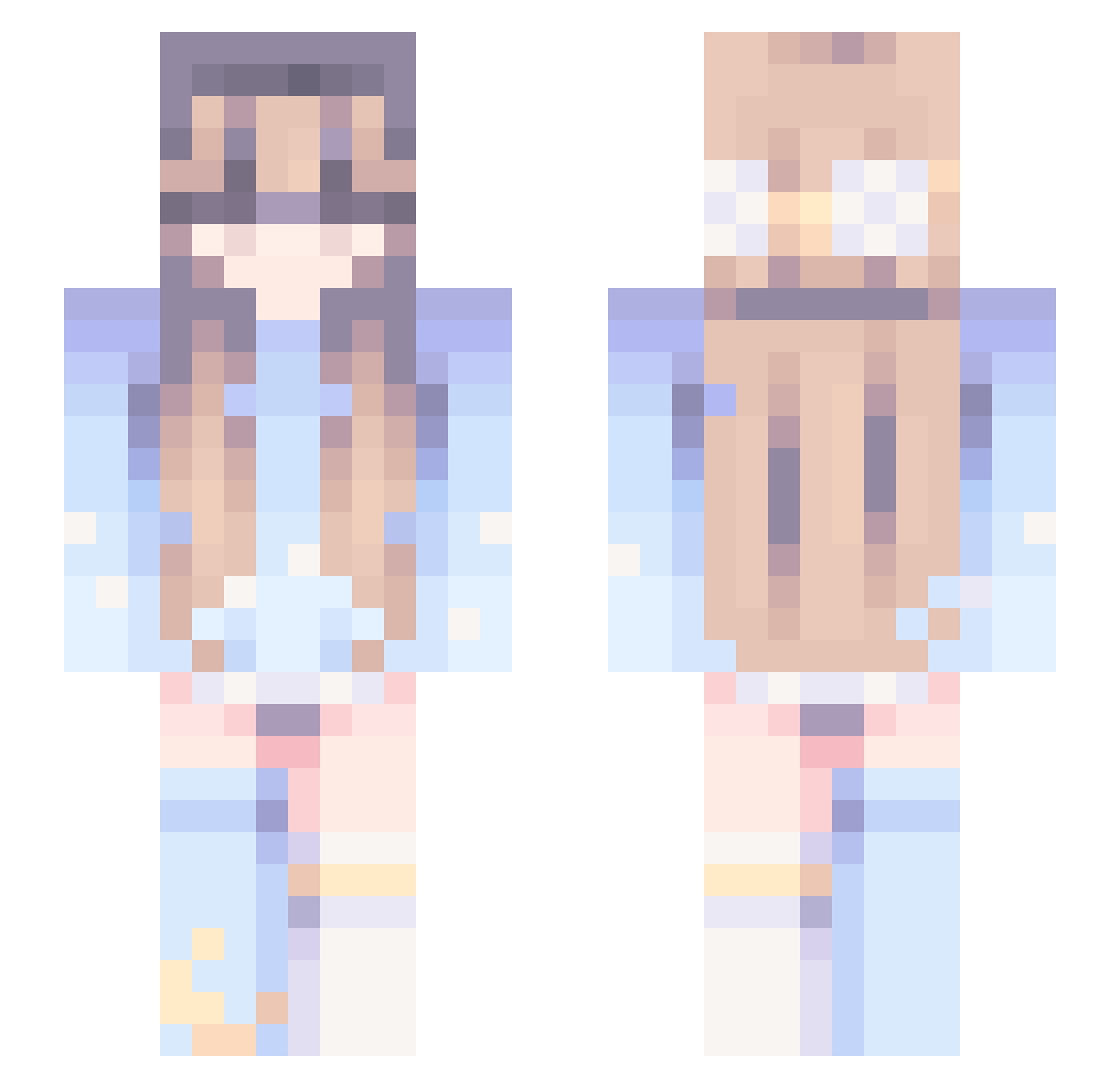 MachoSteak74682 Minecraft skin, front and back view