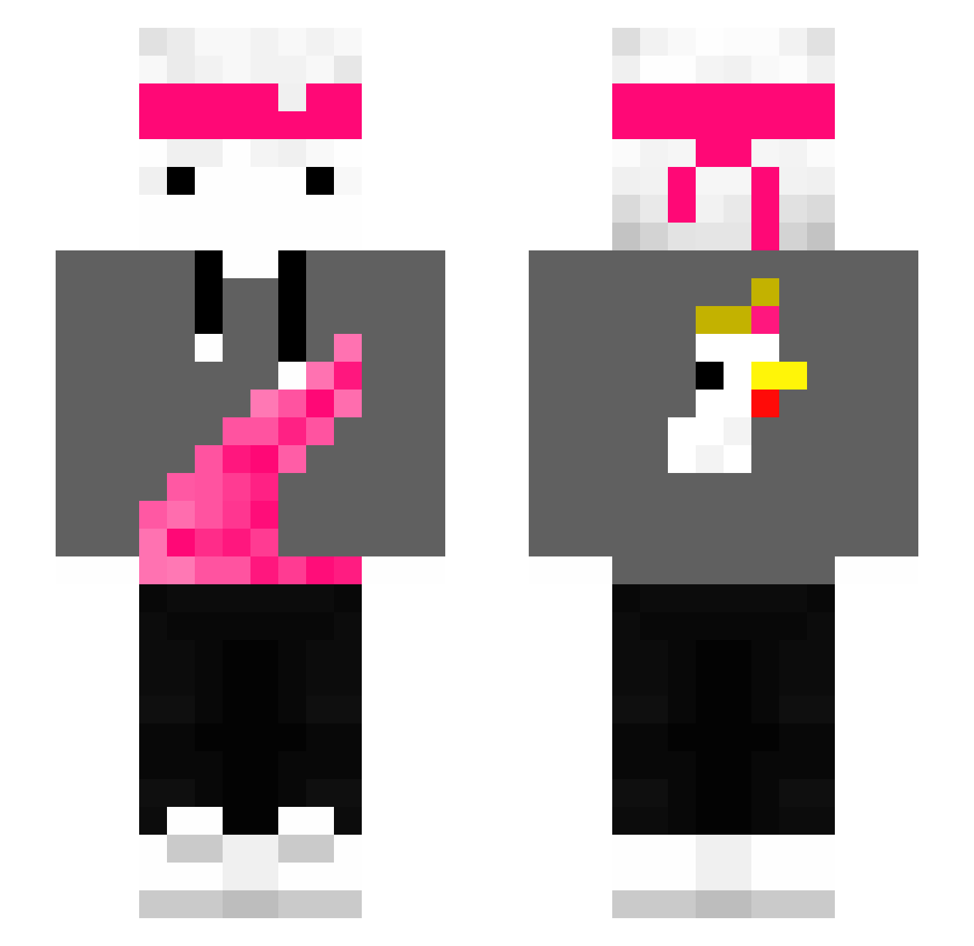 ChasingChi Minecraft skin, front and back view