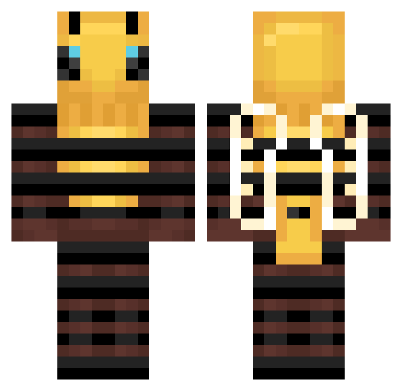 miketkd9 Minecraft skin, front and back view