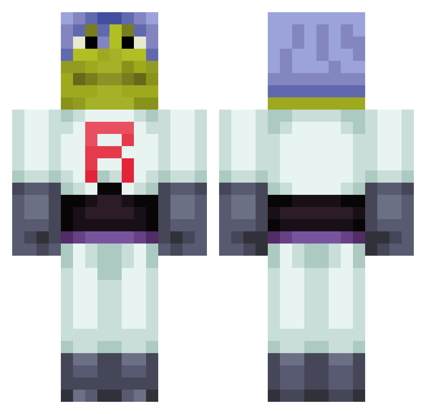 Ben_Sama Minecraft skin, front and back view