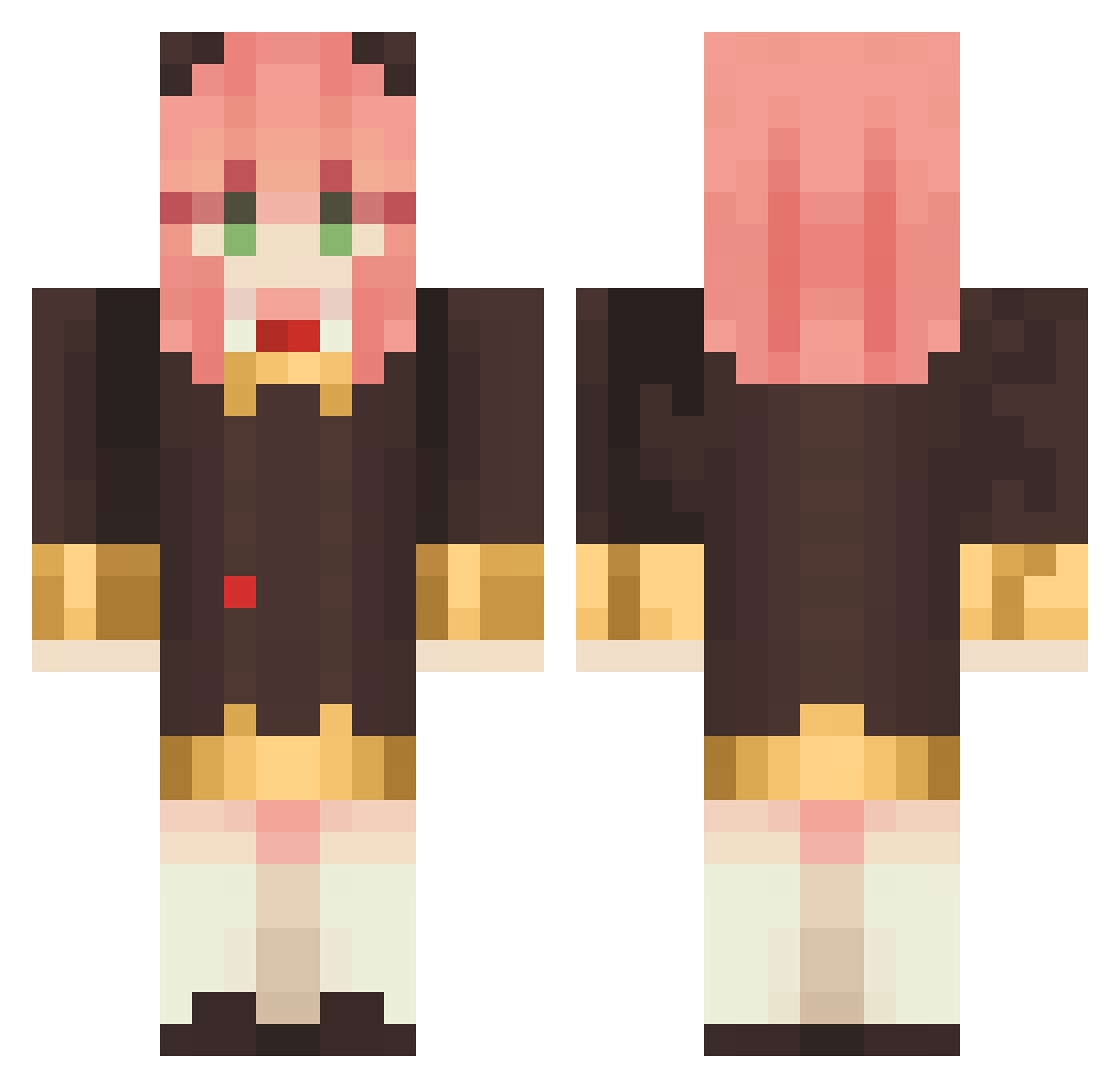 MarloouN Minecraft skin, front and back view