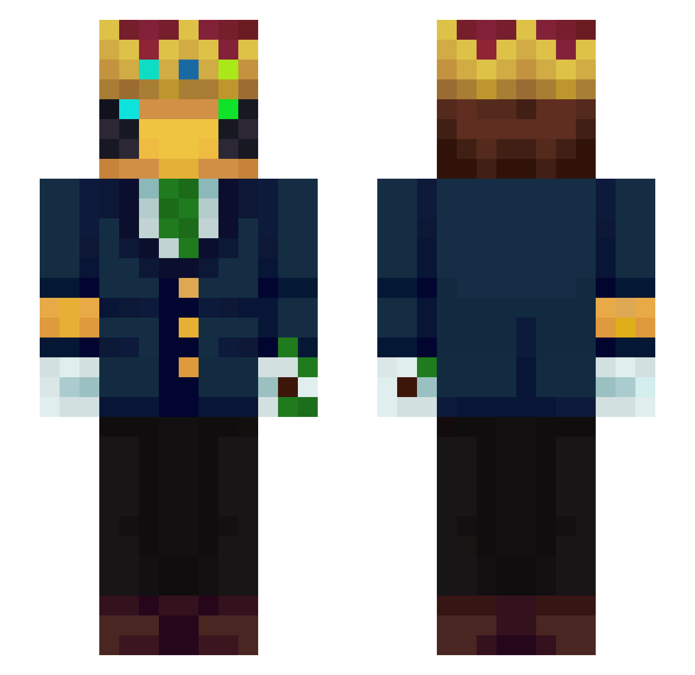 _Phenomenal Minecraft skin, front and back view