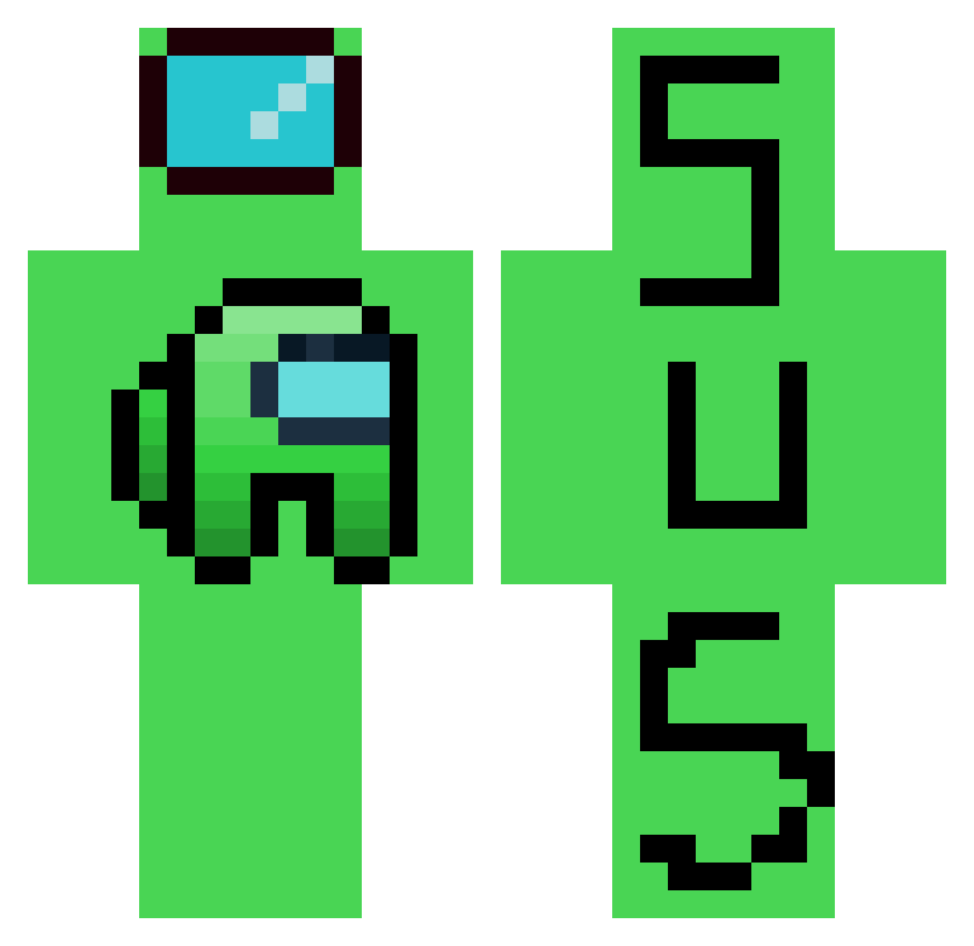 blackberrymilk Minecraft skin, front and back view