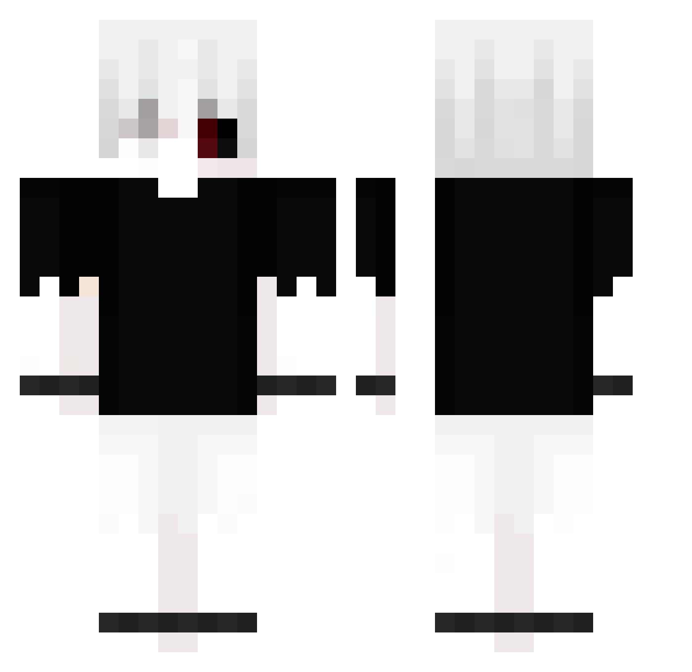 xkrante77 Minecraft skin, front and back view