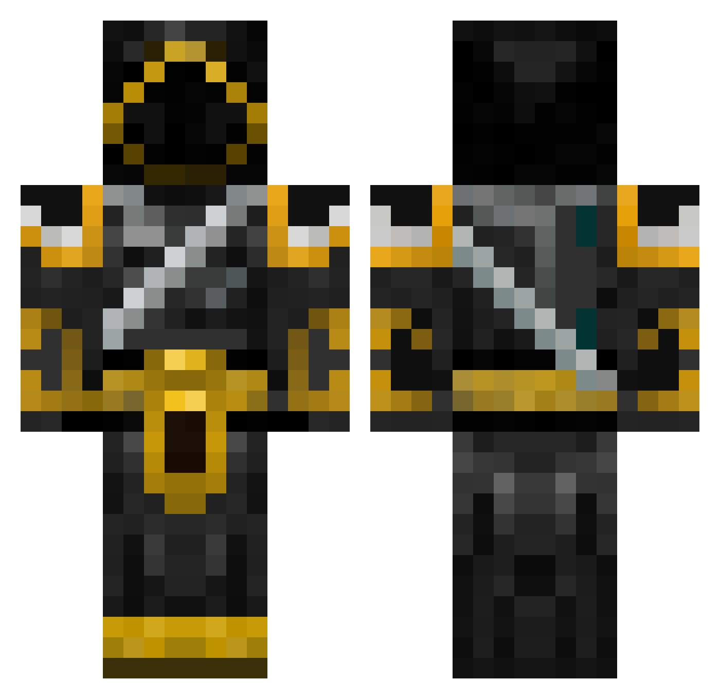 Talisman Minecraft skin, front and back view