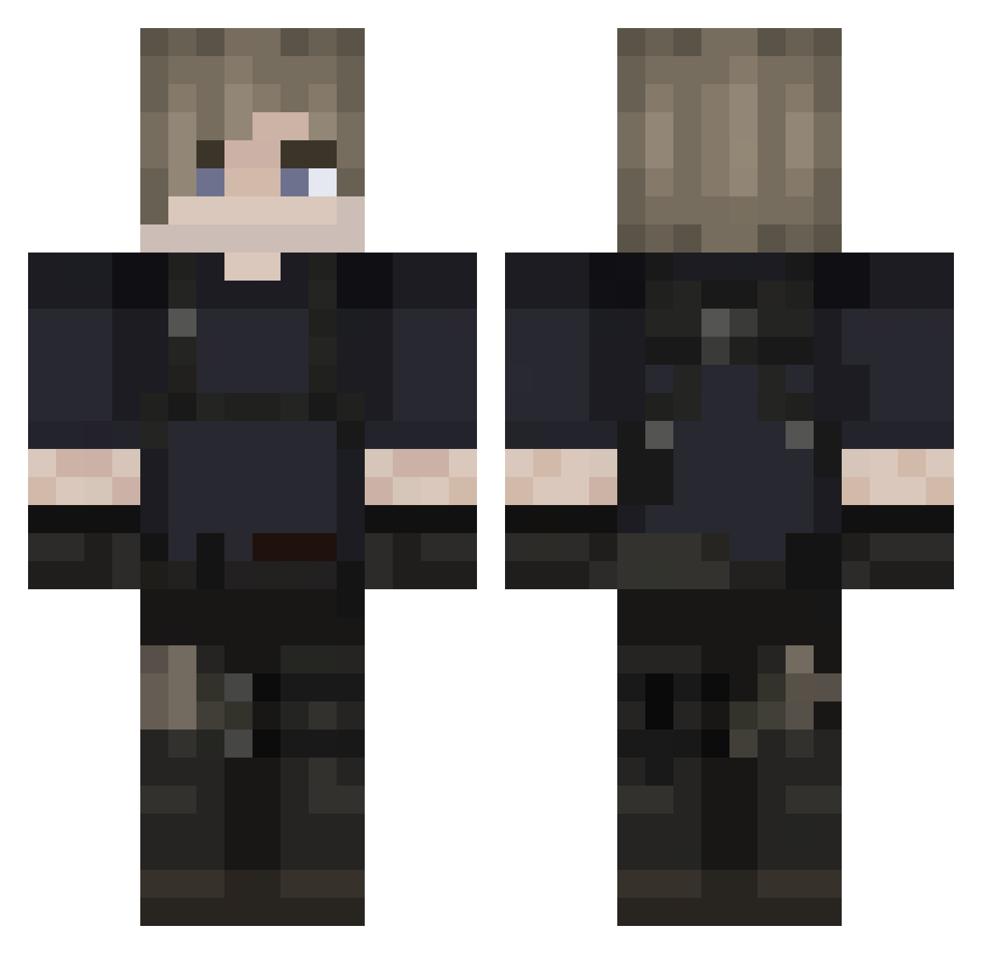 BoxBall19 Minecraft skin, front and back view