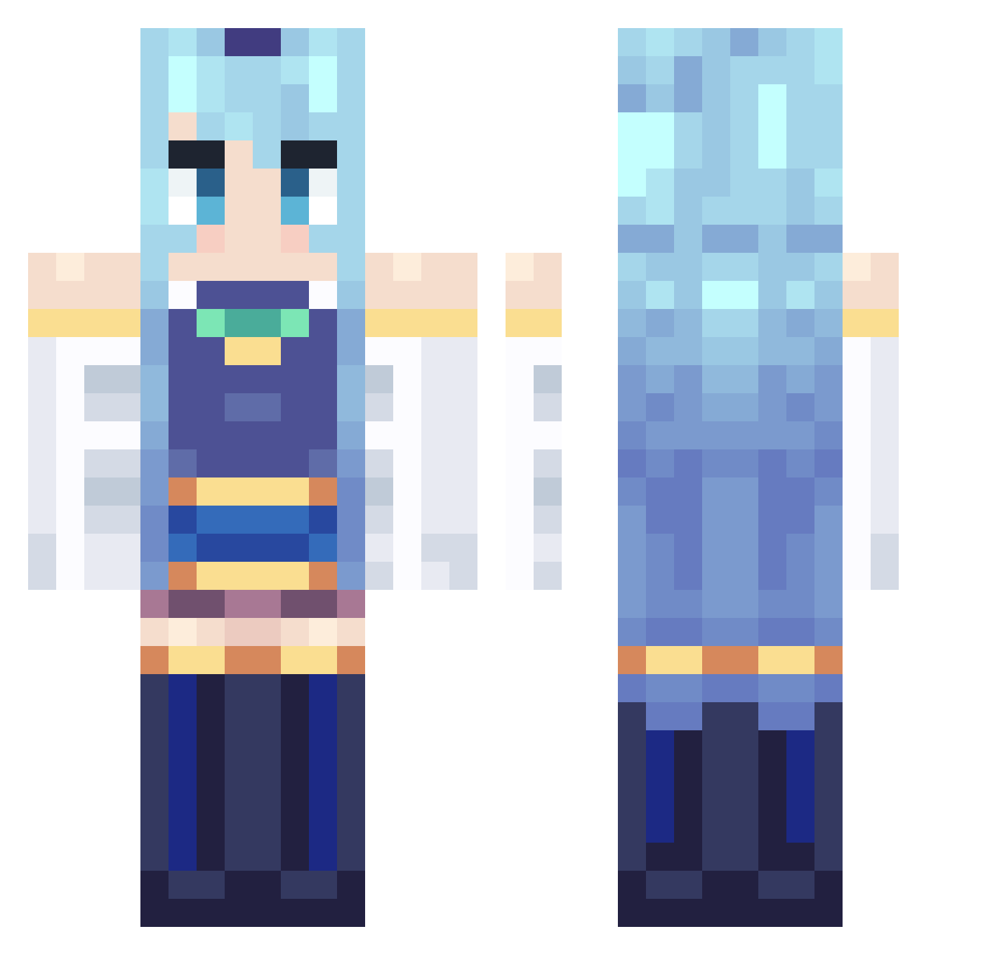 Sigmaboisim Minecraft skin, front and back view