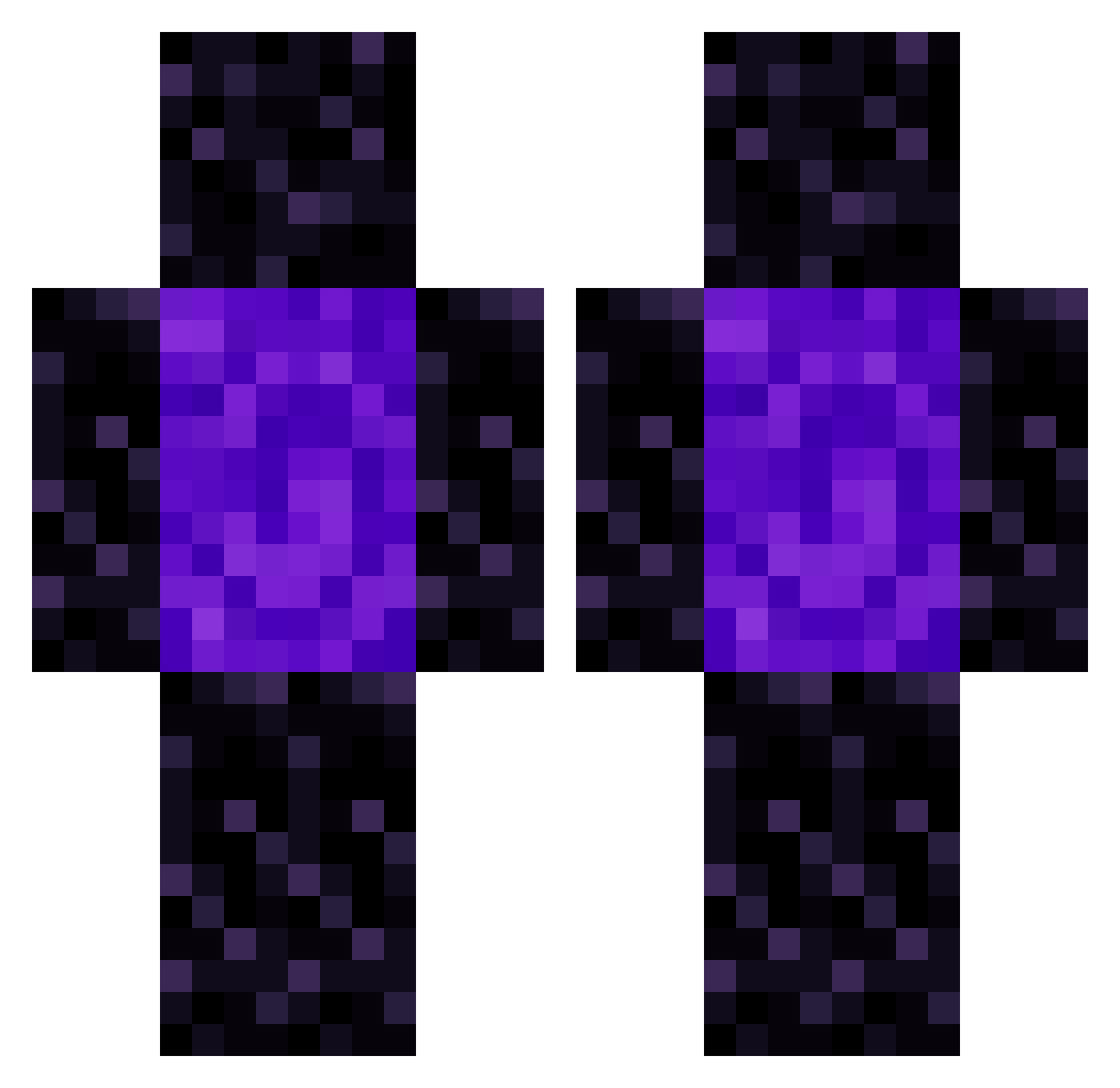 purplee__ Minecraft skin, front and back view