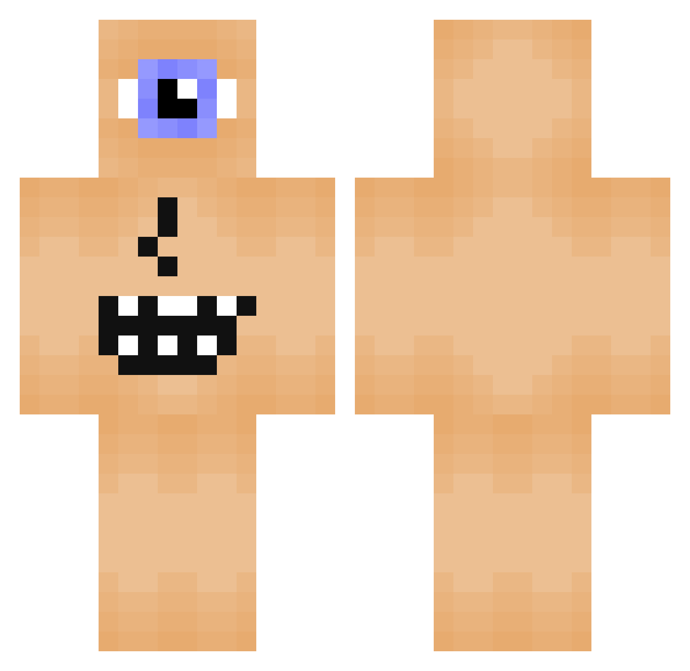 SniperRipper Minecraft skin, front and back view