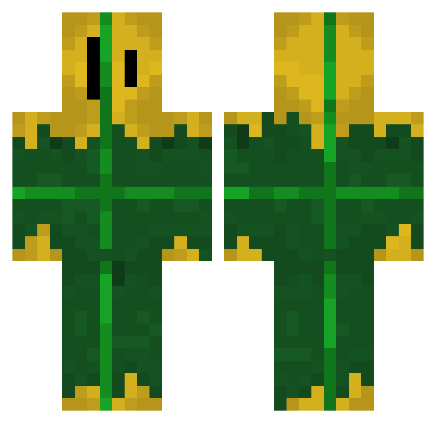Pamonha28 Minecraft skin, front and back view