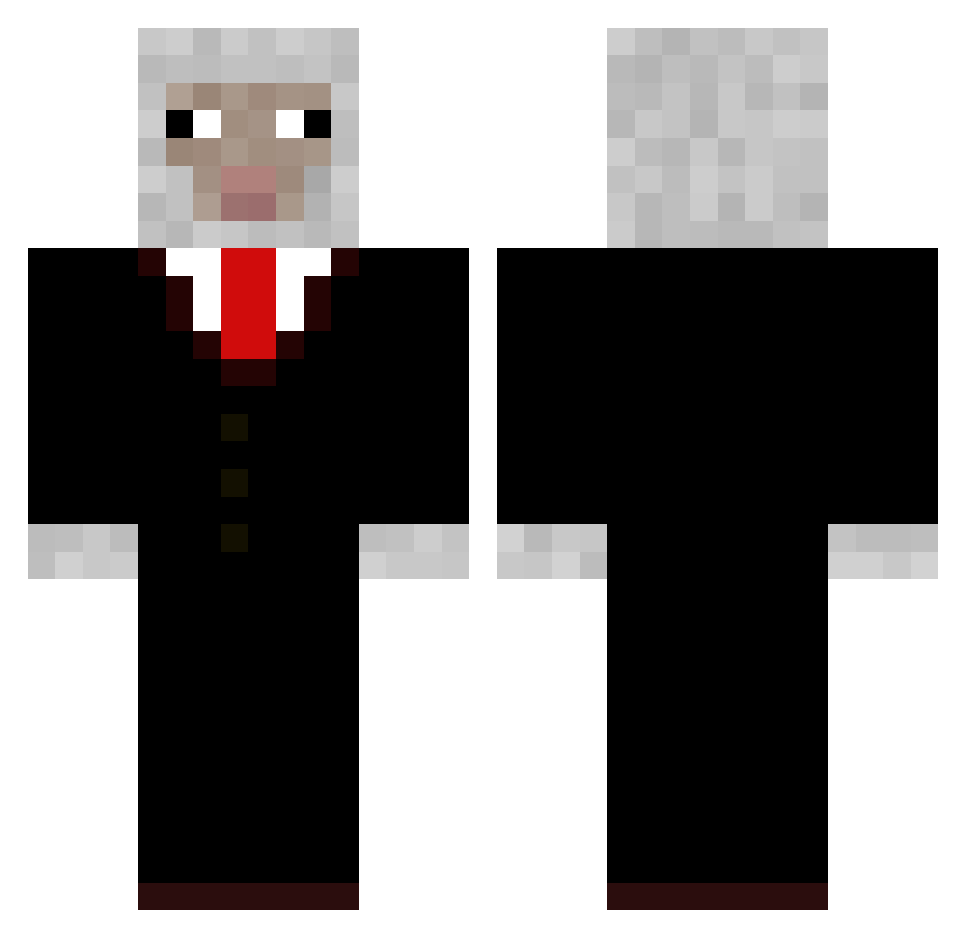 LiorVN Minecraft skin, front and back view