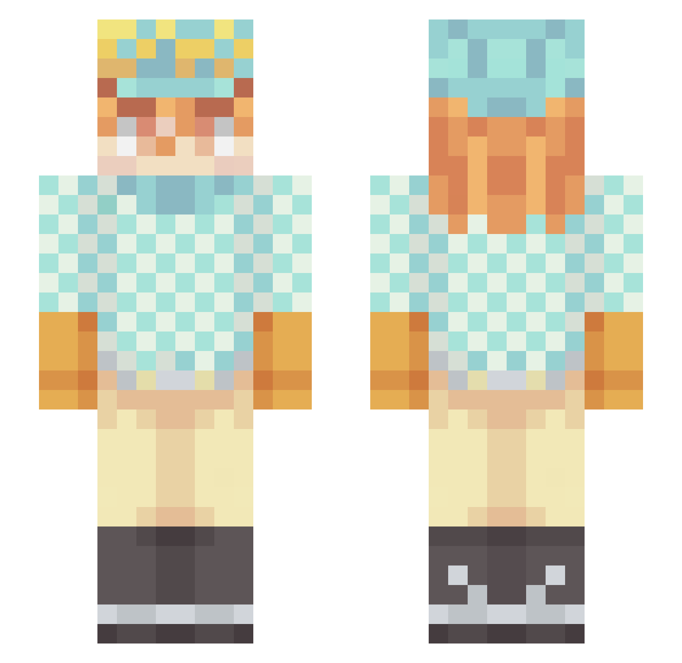 Kuno_123h Minecraft skin, front and back view
