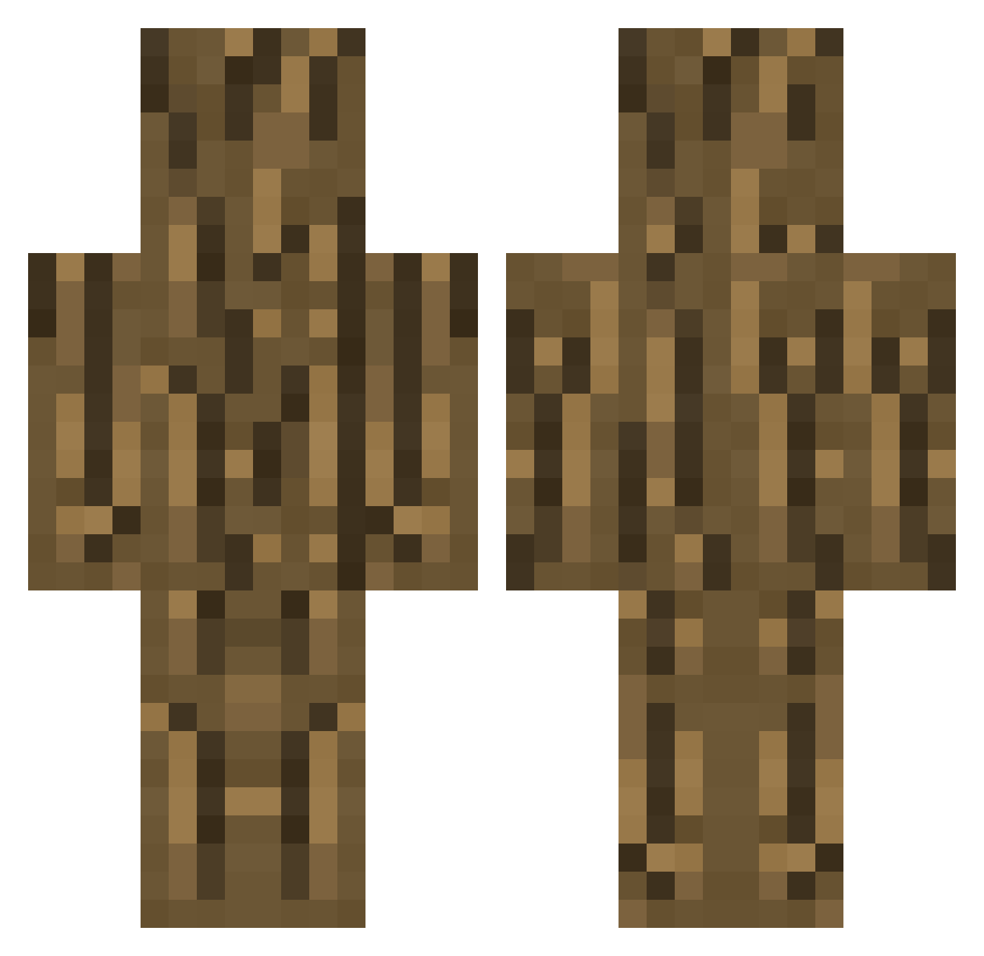 Sitttt Minecraft skin, front and back view