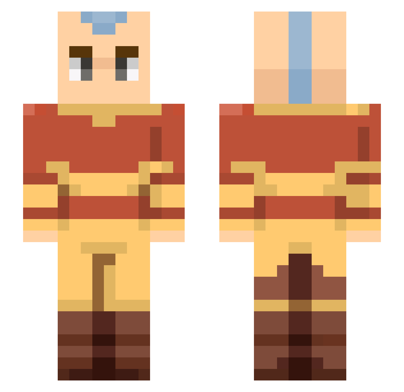 Suzi Minecraft skin, front and back view