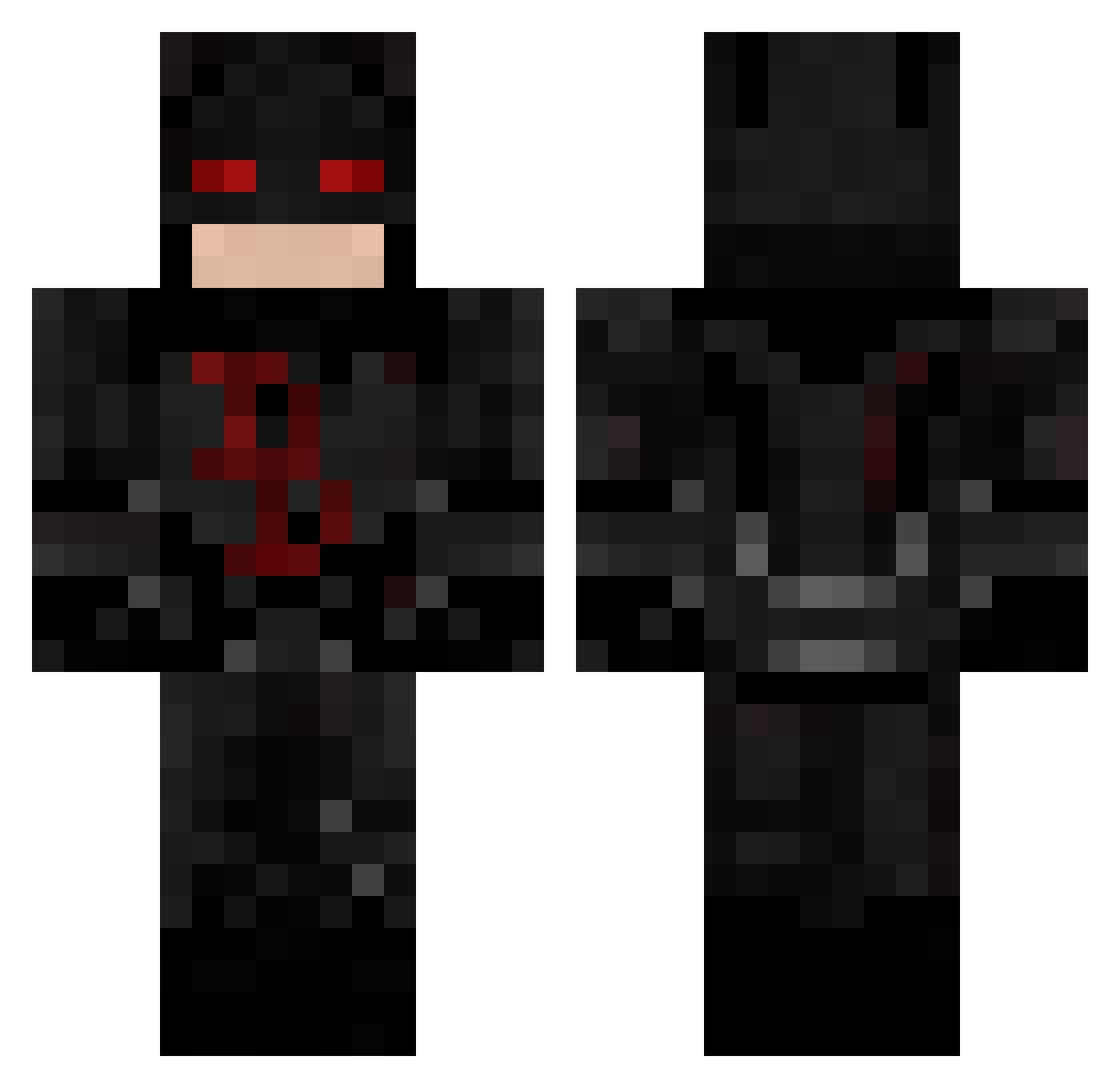 Vilkaa Minecraft skin, front and back view
