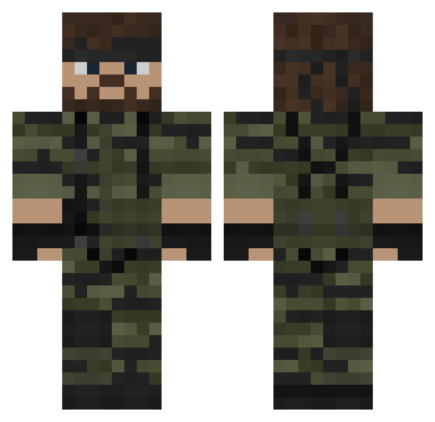 GoodBad93 Minecraft skin, front and back view