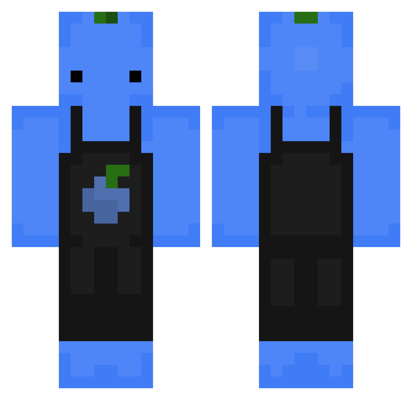 TabooTwo Minecraft skin, front and back view