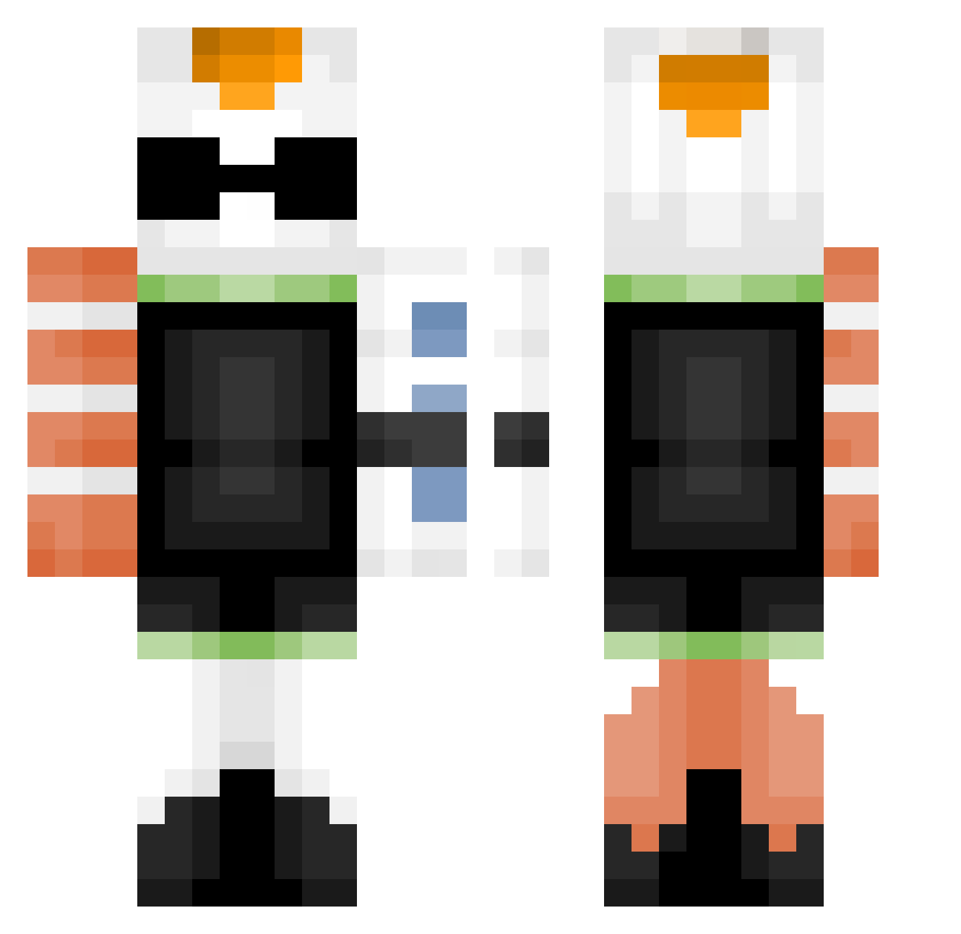 0_FAITH_0 Minecraft skin, front and back view