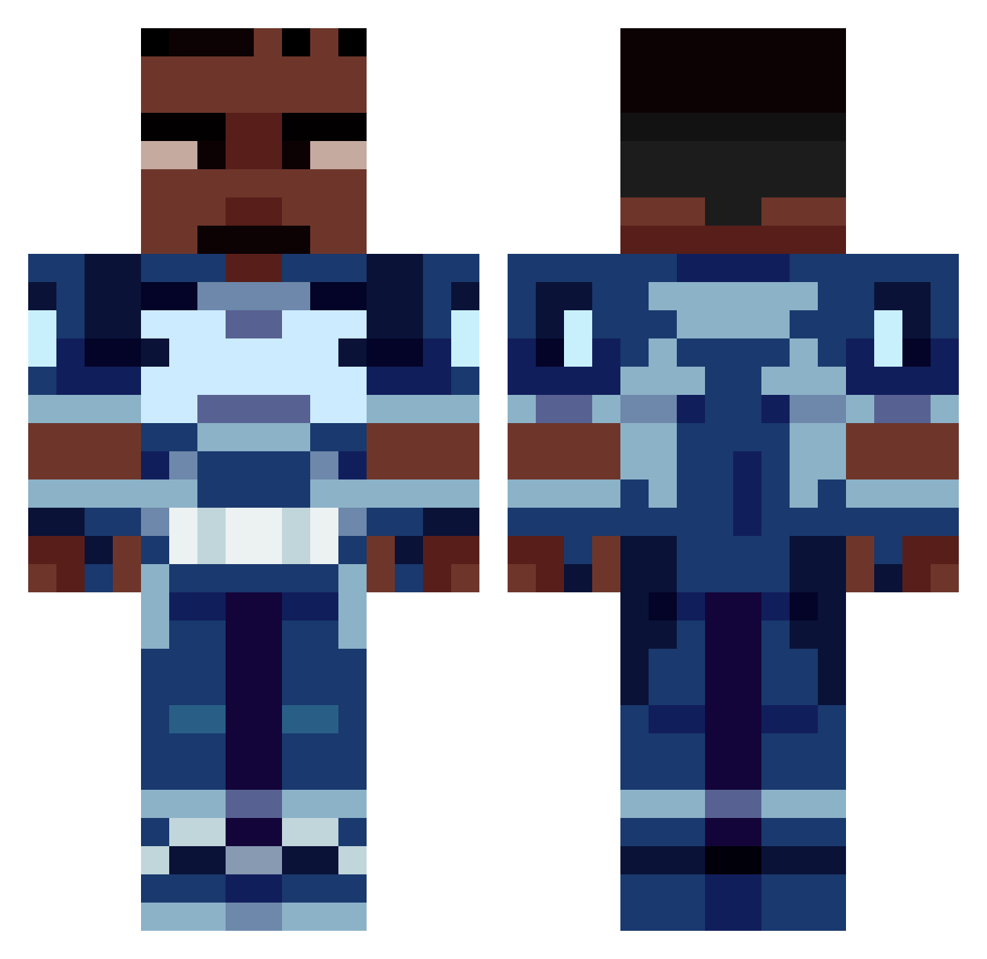 Le_Tsar Minecraft skin, front and back view