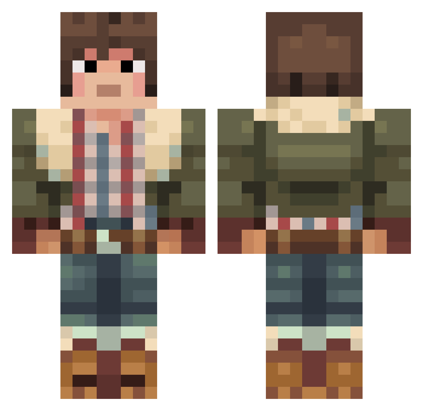 ilovehot_dads Minecraft skin, front and back view