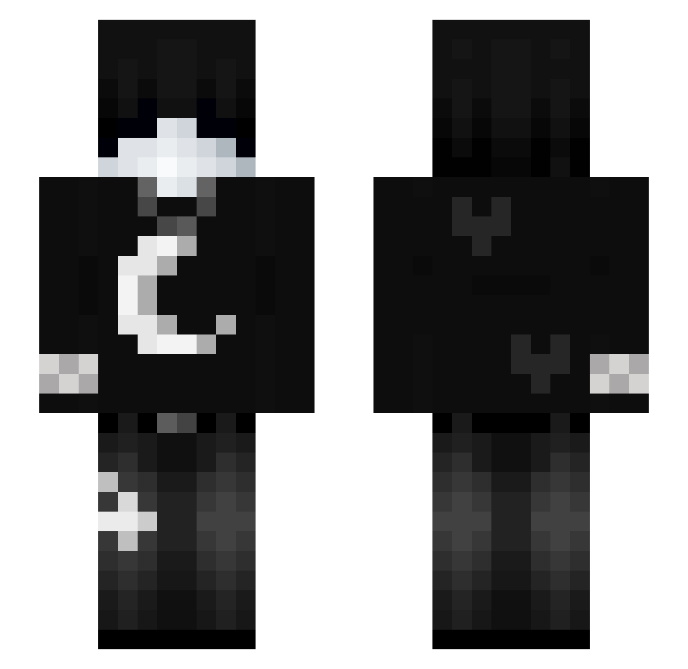 sprinkywinx Minecraft skin, front and back view